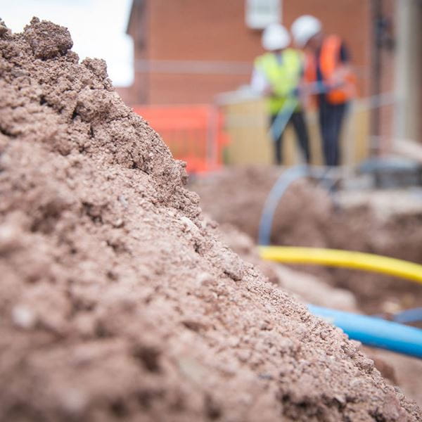 Building site excavation